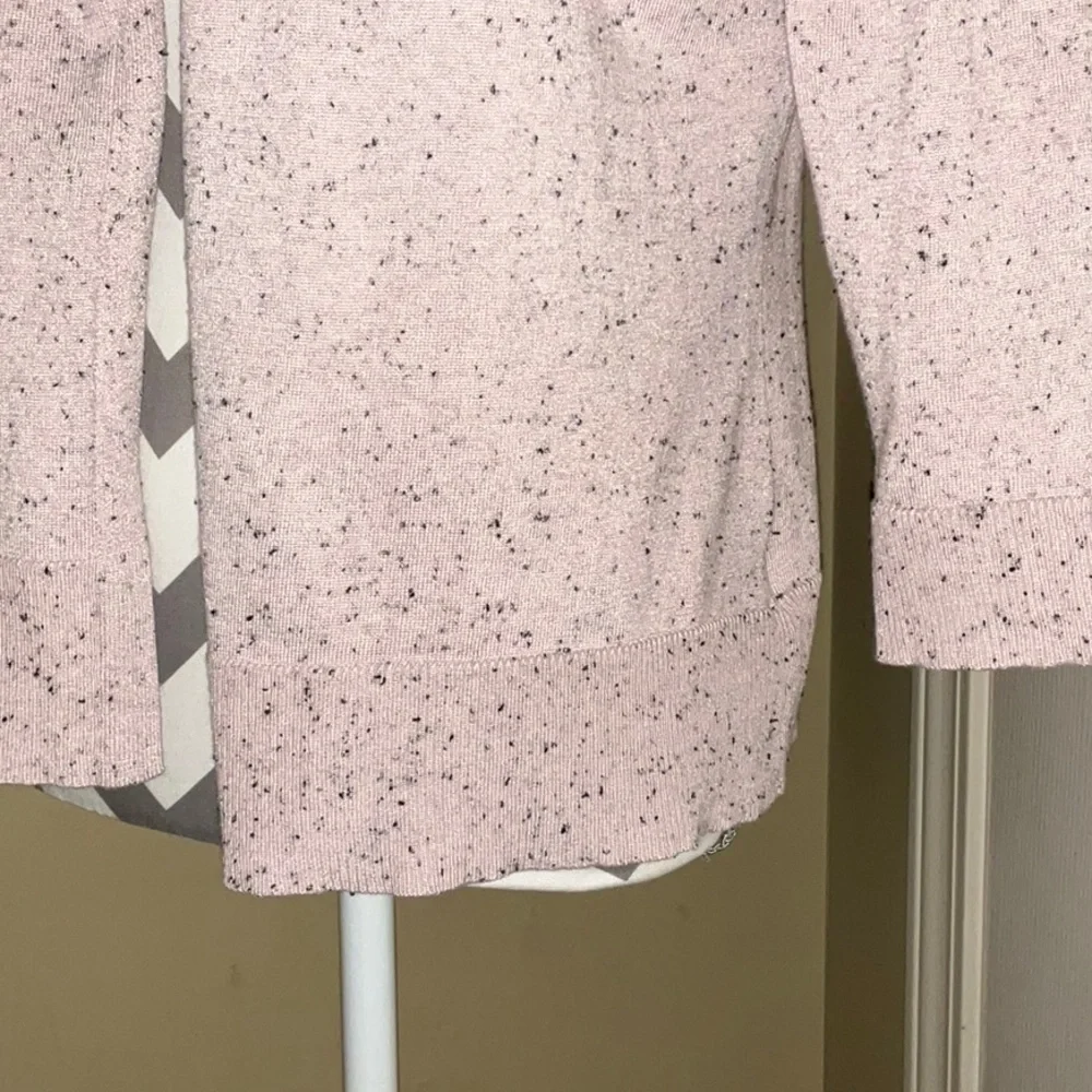 Pink Open Front Cardigan with Black Flecks by Verve Ami - Size Medium - Picture 4 of 10